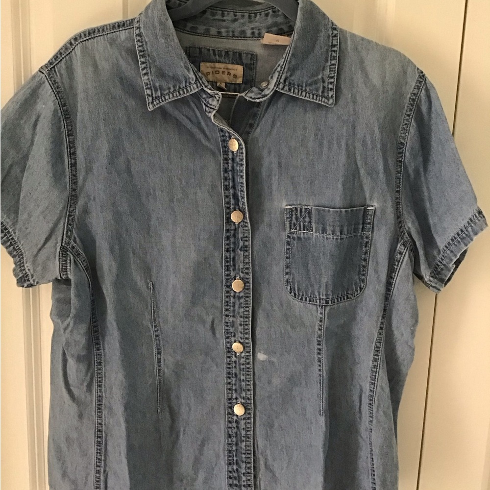 Vintage Lee Rider short sleeve denim shirt
